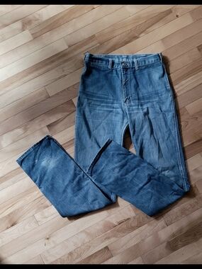 1970s Vintage High-Rise Women's Blue Denim Jeans